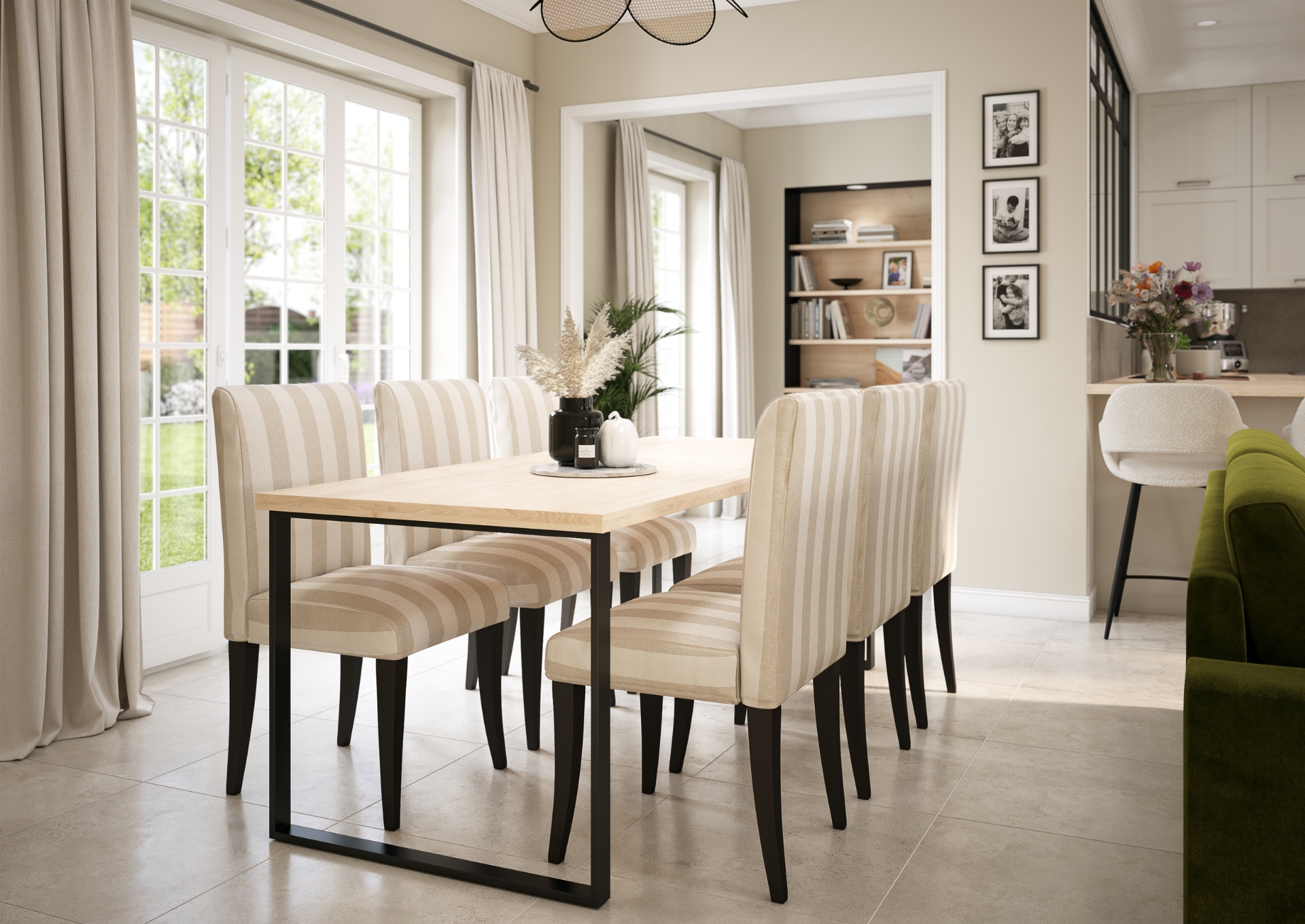 Table Sable Fin 6 personnes